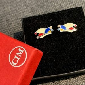 CIM Silber-Ohrstecker Narrenkappe