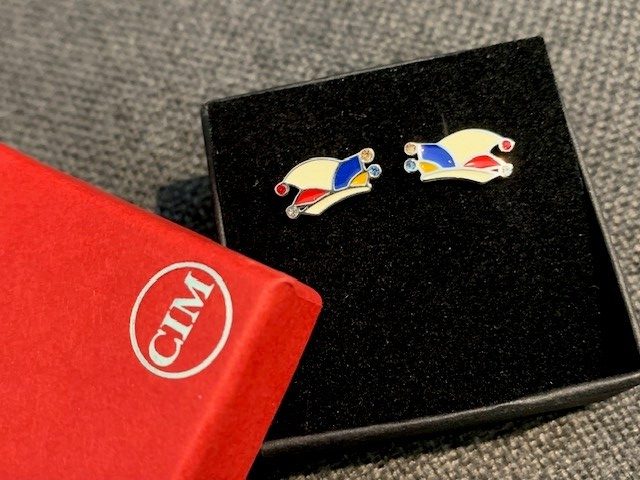 CIM Silber-Ohrstecker Narrenkappe